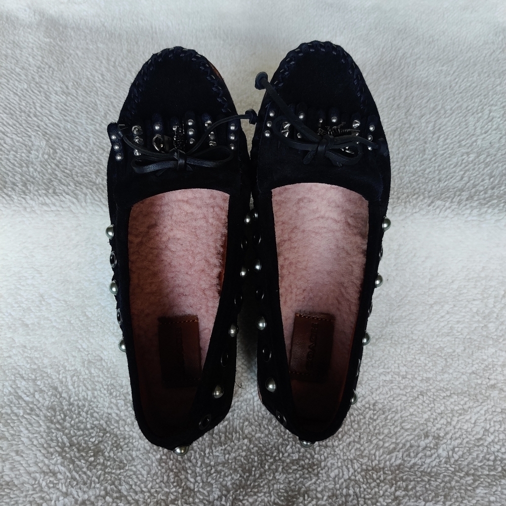 Coach Rexy Roccasin Embellished Moccasin Flats - Picture 3 of 6